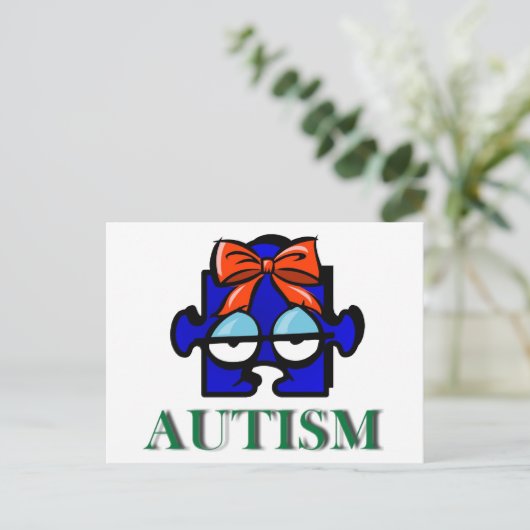 Autism Face Briefkaart (Staand voorkant)