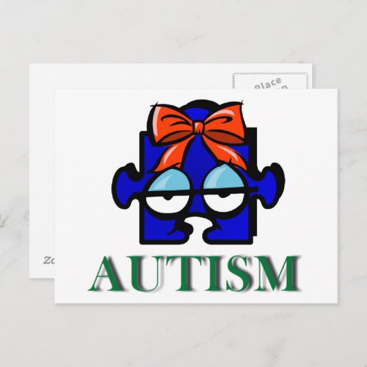 Autism Face Briefkaart (Voorkant / Achterkant)