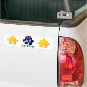 Autism Face Bumpersticker (Op Truck)