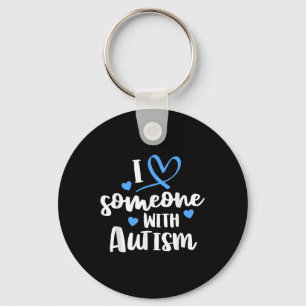 Autism Family Shirt Ik hou van iemand met autisme  Sleutelhanger