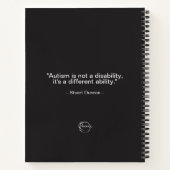 Autism Fingerprint/Quote Spiral Notebook Notitieboek (Achterkant)