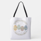 Autism Fingerprint/Quote Tote Bag (Achterkant)