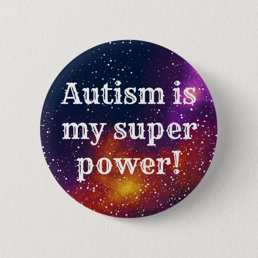 Autism  Galaxy Identity Ronde Button 5,7 Cm (Voorkant)