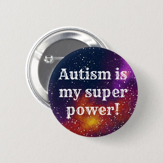 Autism  Galaxy Identity Ronde Button 5,7 Cm (Voorkant /achterkant)