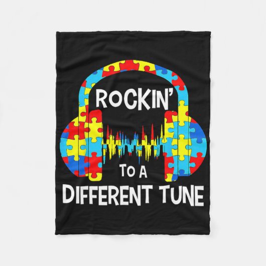 Autism Game - Rocking To A Different Tune For Game Fleece Deken (Voorkant)