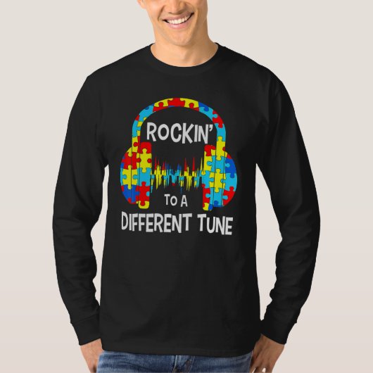 Autism Game  Rocking To A Different Tune For Gamer T-shirt (Voorkant)