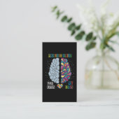 Autism Genius Heart Autistic Colorful Brain Visitekaartje (Staand voorkant)