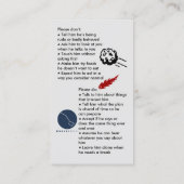 Autism Get Together Boy Visitekaartje (Achterkant)