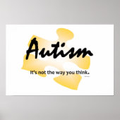Autism Glows Poster-"Het is niet zoals je denkt." Poster (Voorkant)