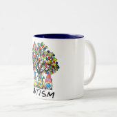 Autism Gnomes Two-Tone Coffee Mok (Voorkant rechts)