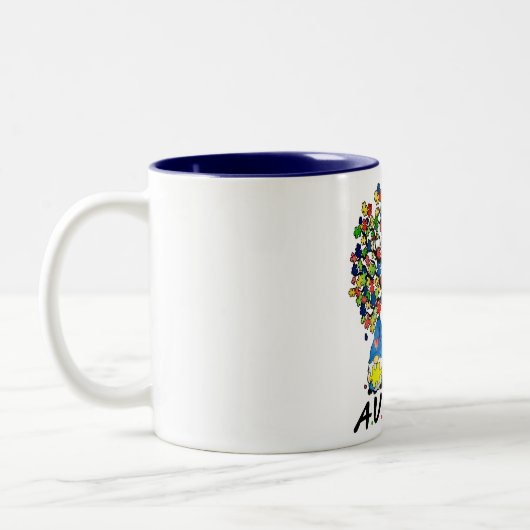 Autism Gnomes Two-Tone Coffee Mok (Links)
