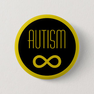 Autism golden infinity ronde button 5,7 cm