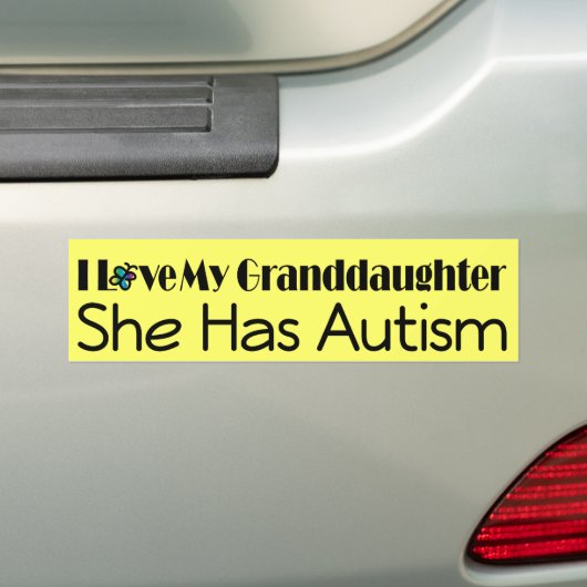 Autism Granddochter Support Autistic Spectrum Bumpersticker (Op auto)