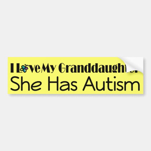 Autism Granddochter Support Autistic Spectrum Bumpersticker (Voorkant)