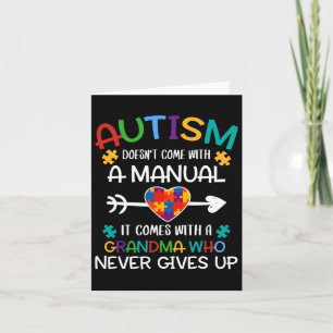 Autism Grandma Love Autistic Kinder Autism Awarene Kaart