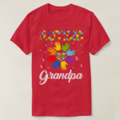 Autism Grandpa Funny Love Heart Autisme Awareness  T-shirt (Design voorkant)