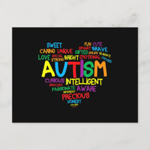 Autism Heart Autism Awareness trotse Autisme Mam G Briefkaart