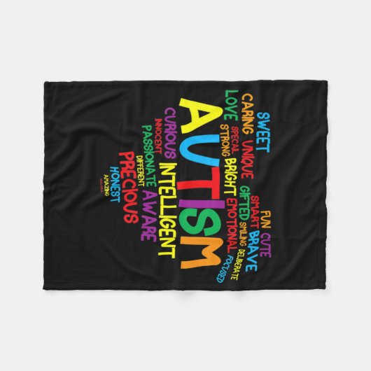 Autism Heart Autism Awareness trotse Autisme Mam G Fleece Deken (Voorkant (Horizontaal))
