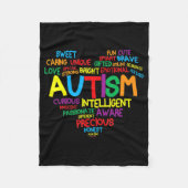 Autism Heart Autism Awareness trotse Autisme Mam G Fleece Deken (Voorkant)