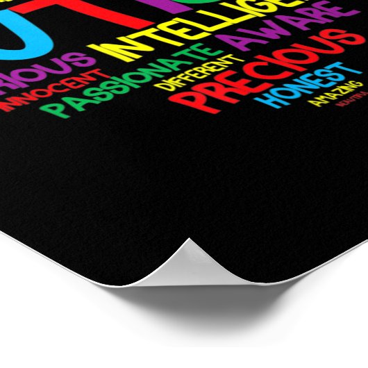 Autism Heart Autism Awareness trotse Autisme Mam G Poster (Hoek)