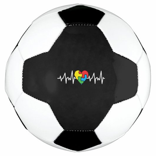 Autism Heart Beat Autism Awareness Day Voetbal (Voorkant)