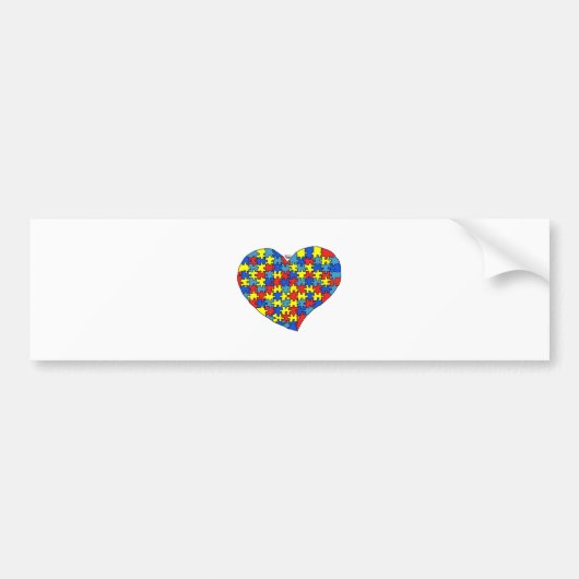 Autism Heart Bumpersticker (Voorkant)
