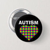 Autism Heart Button (Voorkant /achterkant)