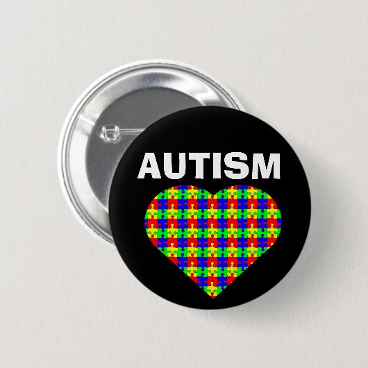 Autism Heart Button (Voorkant /achterkant)