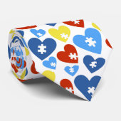 Autism Heart Neck Tie Stropdas (Opgerold)