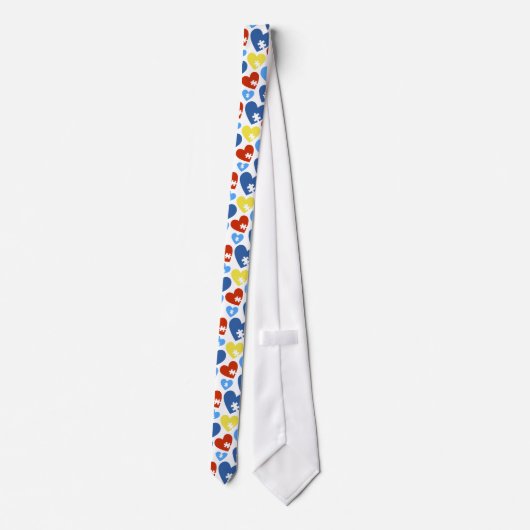 Autism Heart Neck Tie Stropdas (Achterkant)