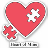 Autism Heart Puzzle Mam's laptop Cutout Vinyl Sticker (Voorkant)