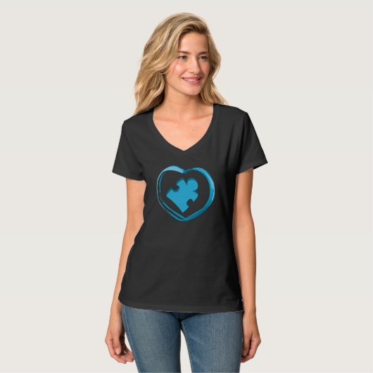 Autism Heart T-shirt (Voorkant volledig)