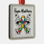 Autism Hope Matters Metalen Ornament (Rechts)