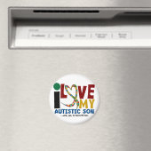 AUTISM I Love My Autistic Son 2 Magneet (Insitu (Vaatwasser))