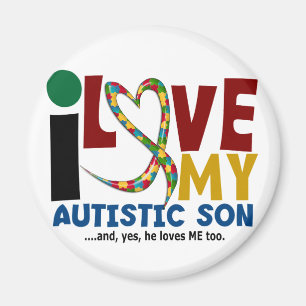 AUTISM I Love My Autistic Son 2 Magneet