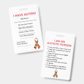 Autism-ID-Label (verticaal) Badge (Voor- en achterkant)
