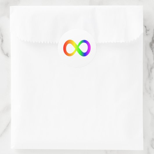 Autism Infinity Symbol Round Sticker (Tas)