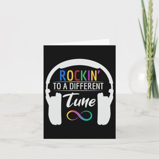 Autism Infinity Symbool Rockin naar een andere kan Kaart (Voorkant)
