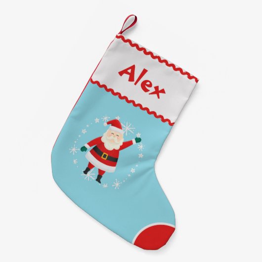 Autism Inspired - Custom Santa Christmas Stocking Kleine Kerstsok (Voorkant (Hangend))