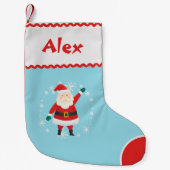 Autism Inspired - Custom Santa Christmas Stocking Kleine Kerstsok (Voorkant)
