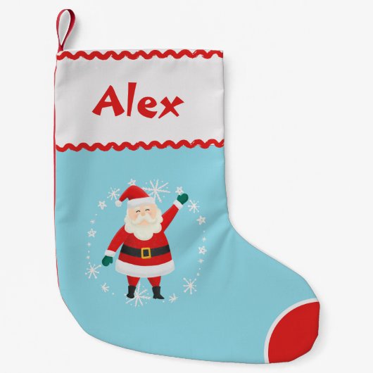 Autism Inspired - Custom Santa Christmas Stocking Kleine Kerstsok (Voorkant)