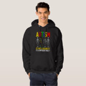 Autism It's A Different Ability  Dabbing Skeleton Hoodie (Voorkant volledig)