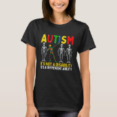 Autism It's A Different Ability Dabbing Skeleton T-shirt (Voorkant)