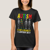 Autism It's A Different Ability Dabbing Skeleton T-shirt (Voorkant)
