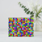 Autism jigzaag briefkaart (Staand voorkant)