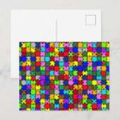 Autism jigzaag briefkaart (Voorkant / Achterkant)