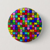 Autism jigzaag ronde button 5,7 cm (Voorkant)