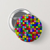 Autism jigzaag ronde button 5,7 cm (Voorkant /achterkant)