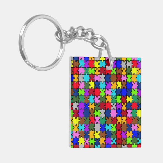 Autism jigzaag sleutelhanger (Voorkant Links)