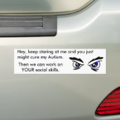 Autism/KeepStaring Bumpersticker (Op auto)